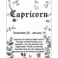 Capricorn Script Necklace