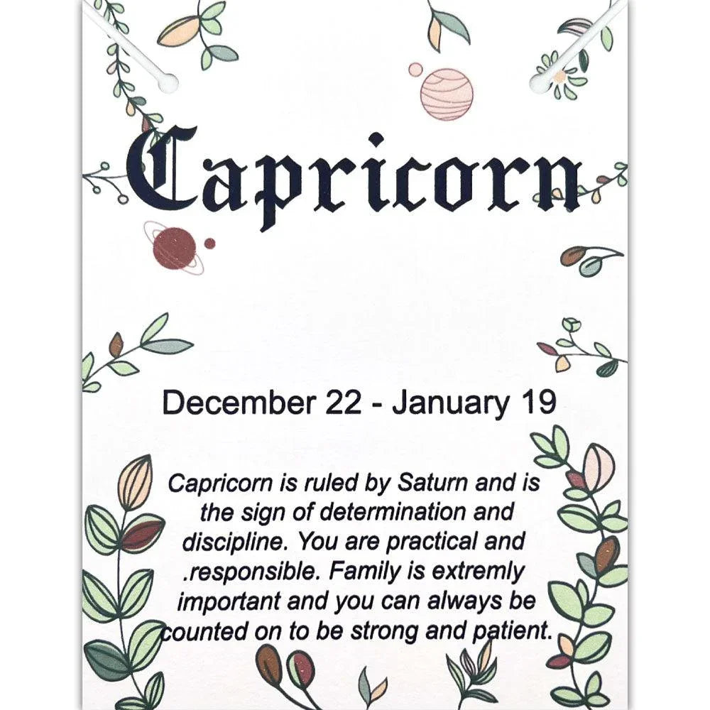 Capricorn Script Necklace