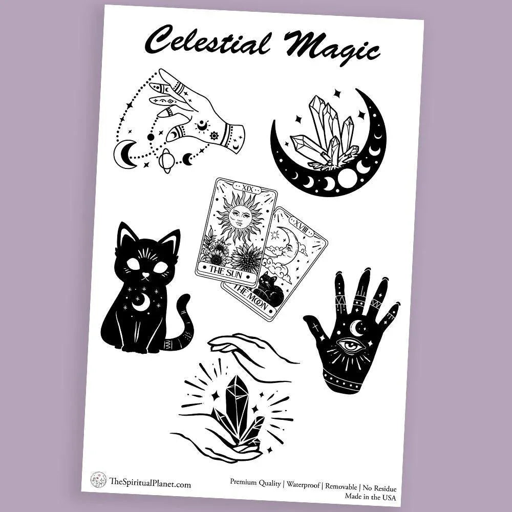 "Celestial Magic" stickers, vinyl sticker, sticker sheets, large stickers, removable stickers,printed in usa,