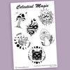 "Celestial Magic" stickers, vinyl sticker, sticker sheets, large stickers, removable stickers,printed in usa,