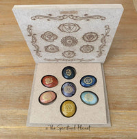 complete 7 chakra stone set, chakra, chakras, chakra box set