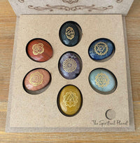 complete 7 chakra stone set, chakra, chakras, chakra box set