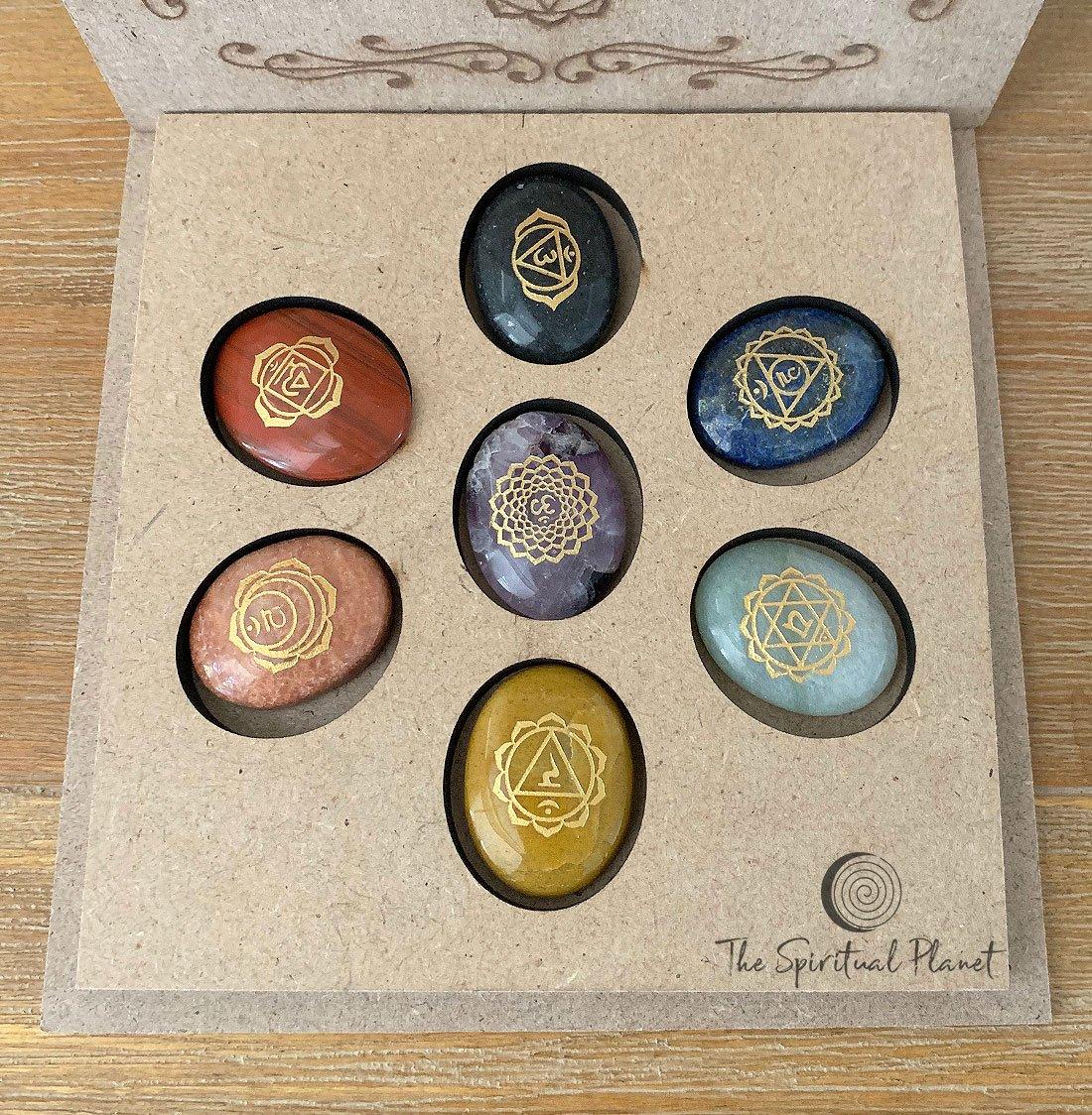 complete 7 chakra stone set, chakra, chakras, chakra box set