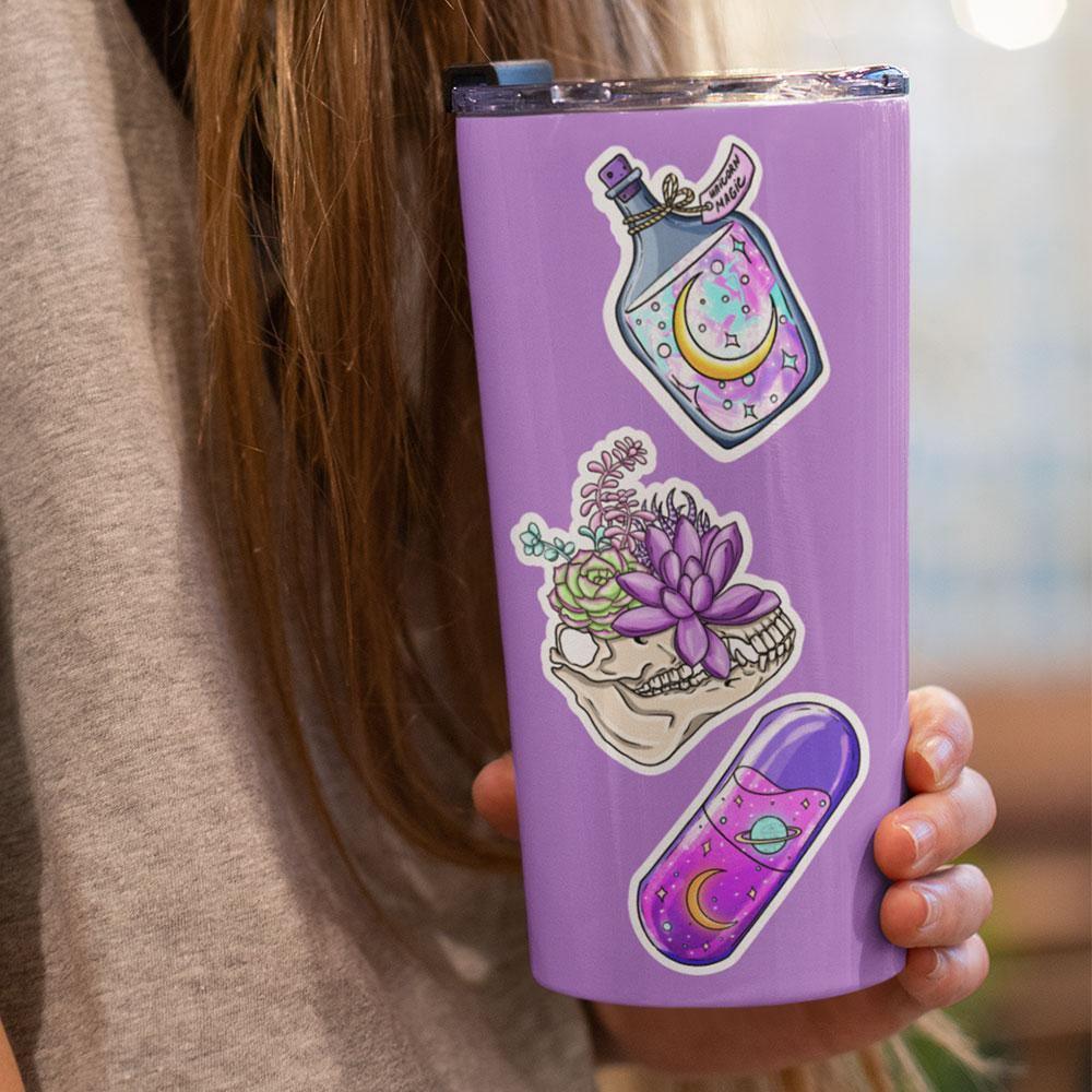 "Creepy Unicorn" stickers, vinyl sticker, sticker sheets, large stickers, removable stickers,printed in usa