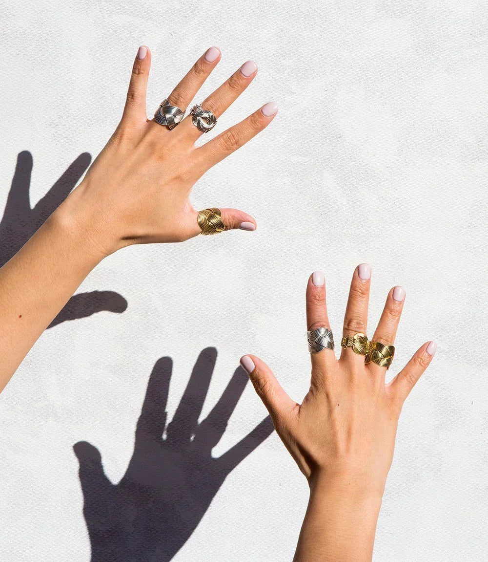 crown braid ring celtic Knot Ring Gold plated, boho ring gold, endless knot ring, gold boho rings, buddhist jewelry, infinity knot ring