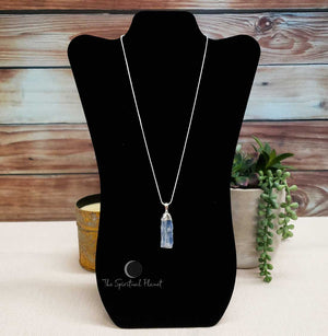 Kyanite Necklace and Earring Set Blue Kyanite Is A High Vibration Stone, Aligns & Clears Chakras jewelry necklace earrings