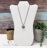 OM Lava Stone Locket, aromatherapy necklace  essential oil diffuser