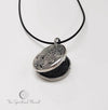 OM Lava Stone Locket, aromatherapy necklace  essential oil diffuser