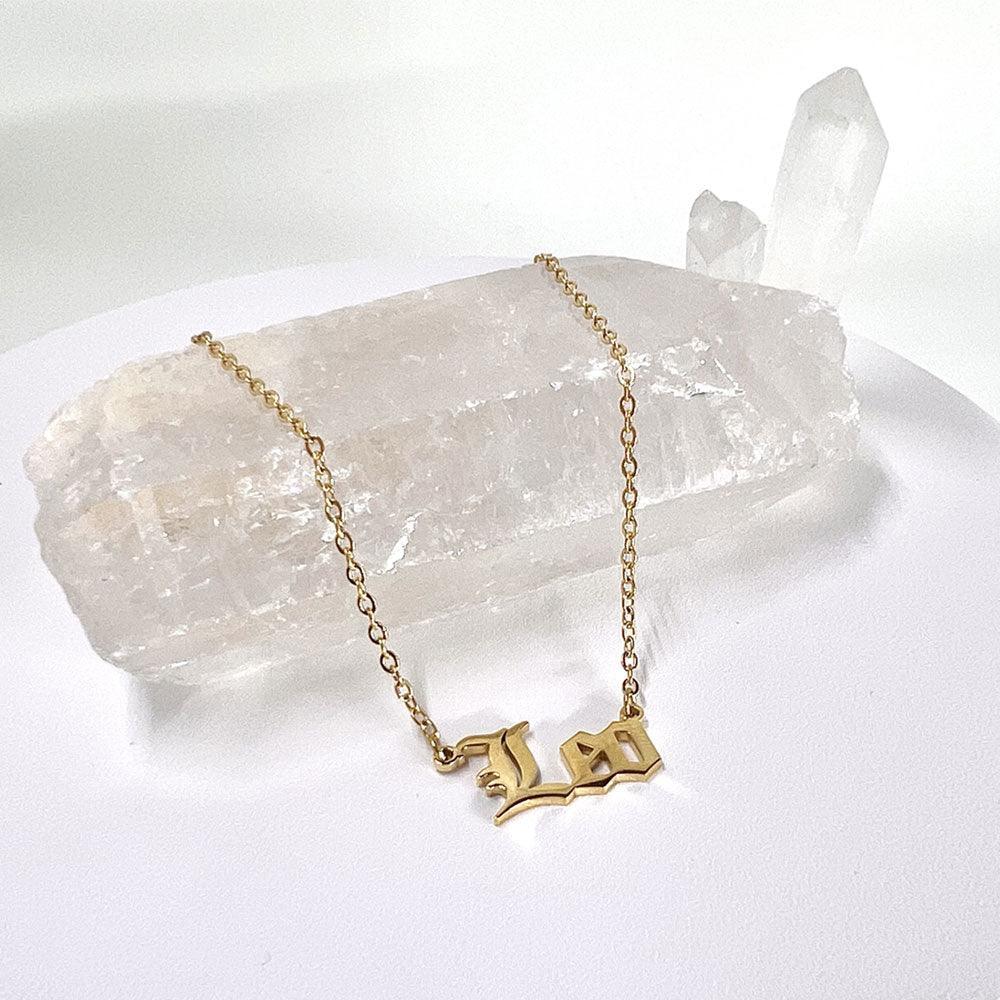 Leo Necklace, Leo Script Necklace, Leo Zodiac Sign Necklace, Zodiac Gift, Leo Name Necklace, Leo Old English Necklace, Leo Gifts