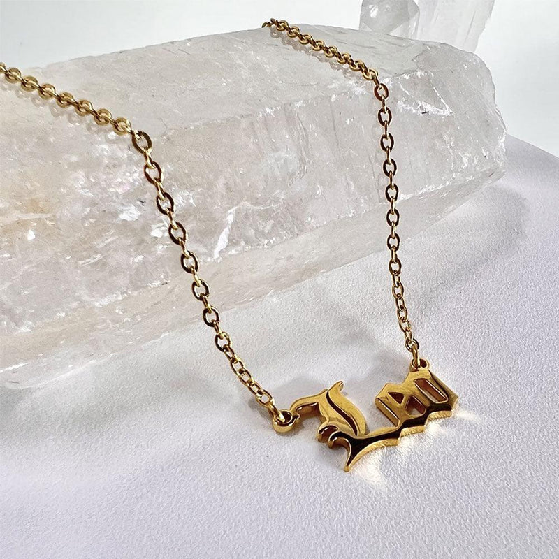 Leo Necklace, Leo Script Necklace, Leo Zodiac Sign Necklace, Zodiac Gift, Leo Name Necklace, Leo Old English Necklace, Leo Gifts