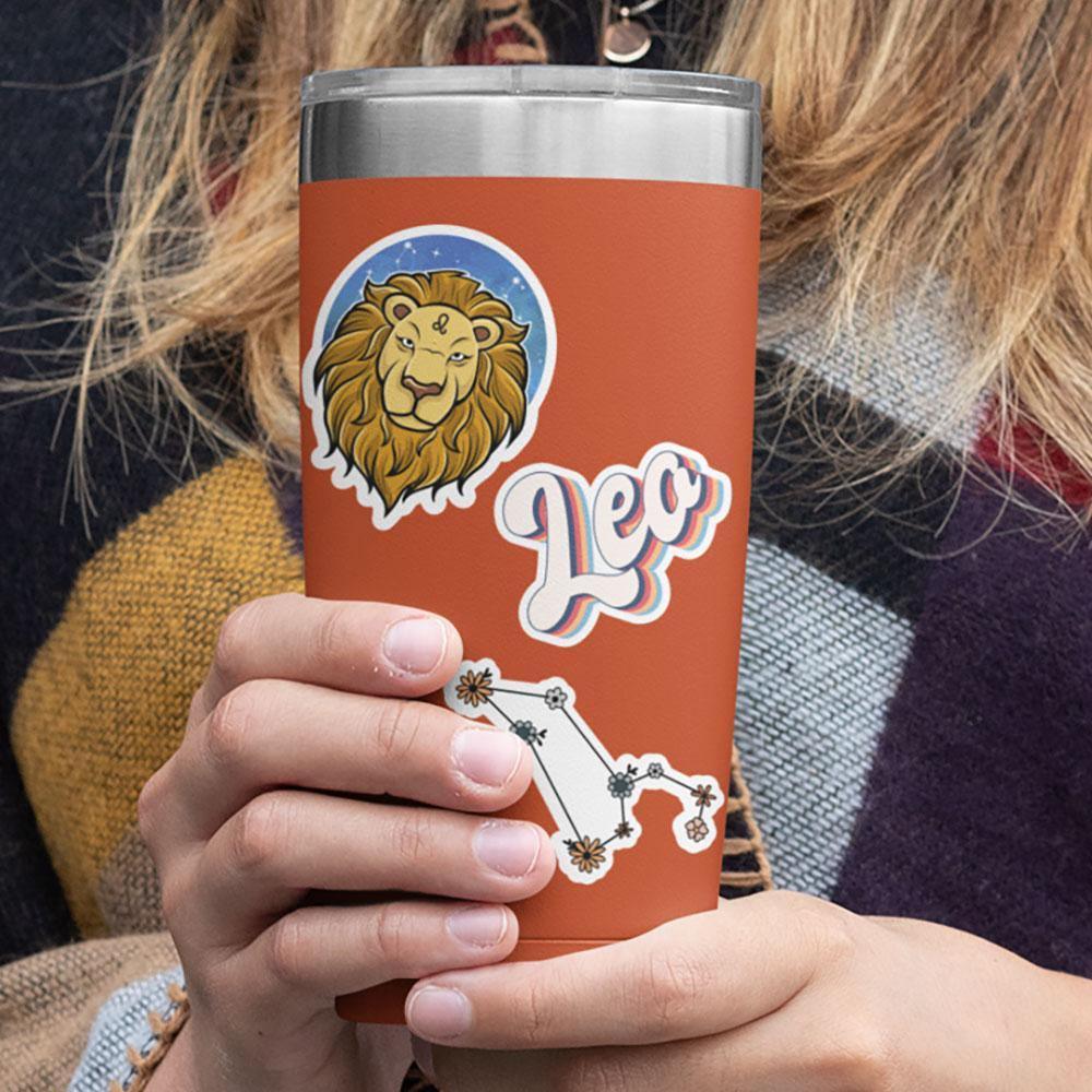 "Leo" stickers, vinyl sticker, sticker sheets, large stickers, removable stickers, printed in usa