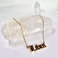 Libra Necklace, Libra Script Necklace, Aries Zodiac Sign Necklace, Zodiac Gift, Aquarius Name Necklace, Libra Old English Necklace, Libra Gifts
