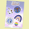 "Libra" stickers, vinyl sticker, sticker sheets, large stickers, removable stickers, printed in usa