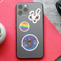 "Libra" stickers, vinyl sticker, sticker sheets, large stickers, removable stickers,printed in usa
