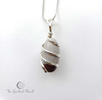 Shiva Lingam Wire Wrapped Pendant Necklace, stones necklace, lingam stone, india