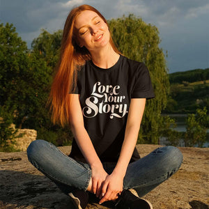 love your story print tshirt women gender neutral mens