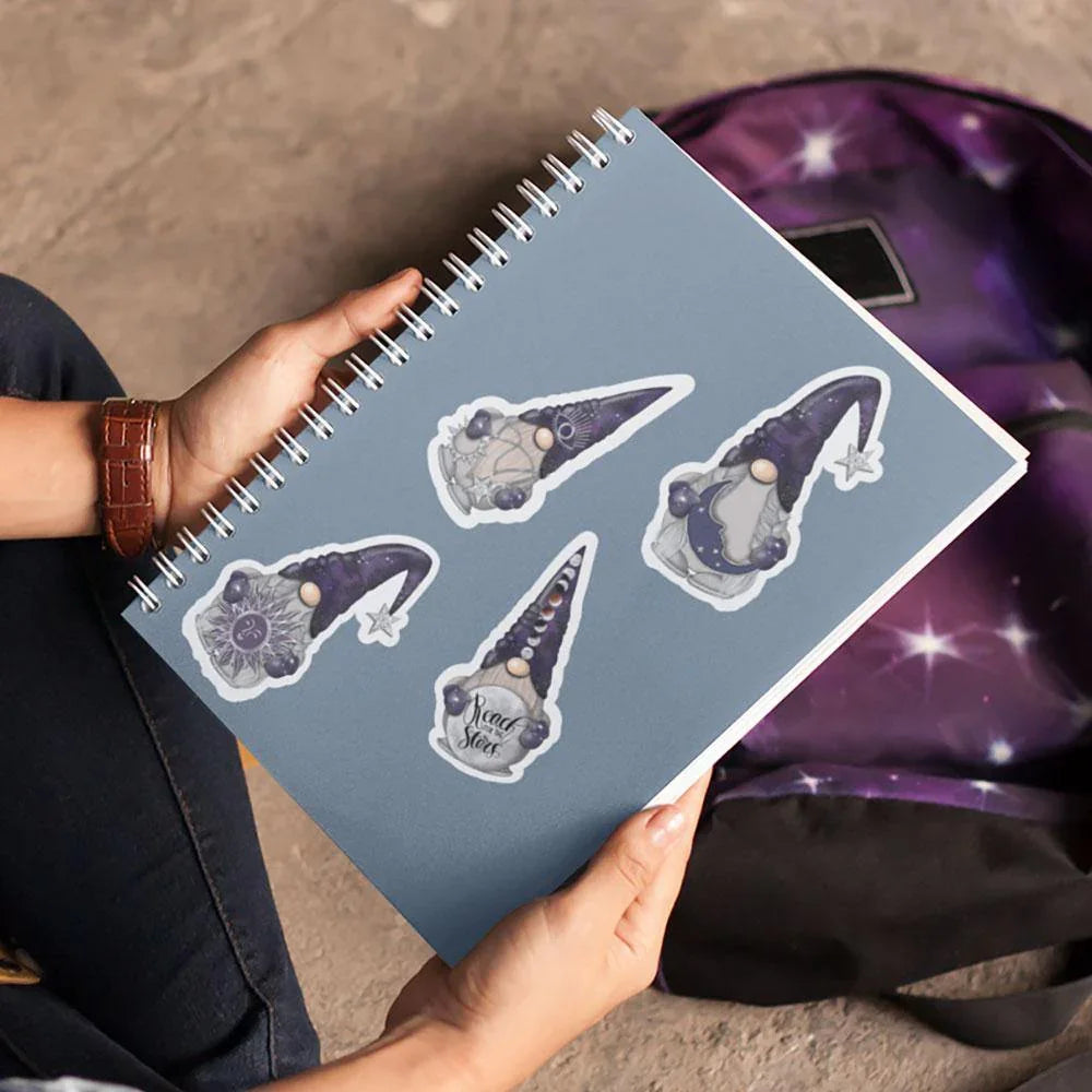 "Magic Gnomes" stickers, vinyl sticker, sticker sheets, large stickers, removable stickers,printed in usa,