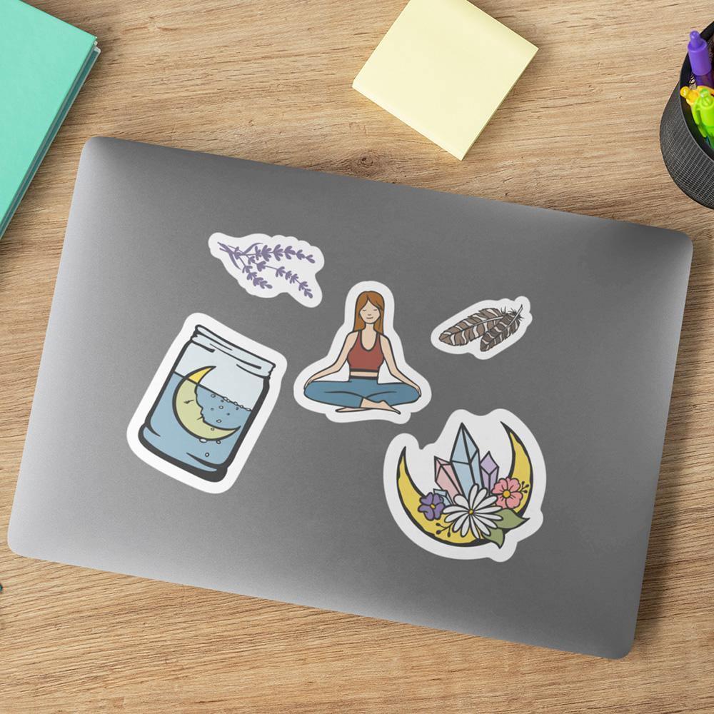 "Moon Lover" stickers, vinyl sticker, sticker sheets, large stickers, removable stickers,printed in usa