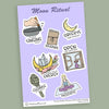 "Moon Ritual" stickers, vinyl sticker, sticker sheets, large stickers, removable stickers,printed in usa,