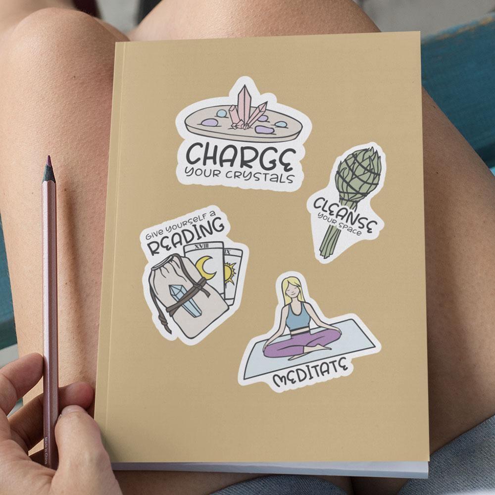 "Moon Ritual" stickers, vinyl sticker, sticker sheets, large stickers, removable stickers,printed in usa,