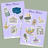"Moon Ritual" stickers, vinyl sticker, sticker sheets, large stickers, removable stickers,printed in usa