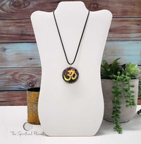 Orgonite Om Necklace Amethyst & Green Aventurine cystal orgone enrgy orgonite pendant orgonite pyramide orgonite shungite orgonite crystal 