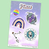 "Pisces" stickers, vinyl sticker, sticker sheets, large stickers, removable stickers, printed in usa