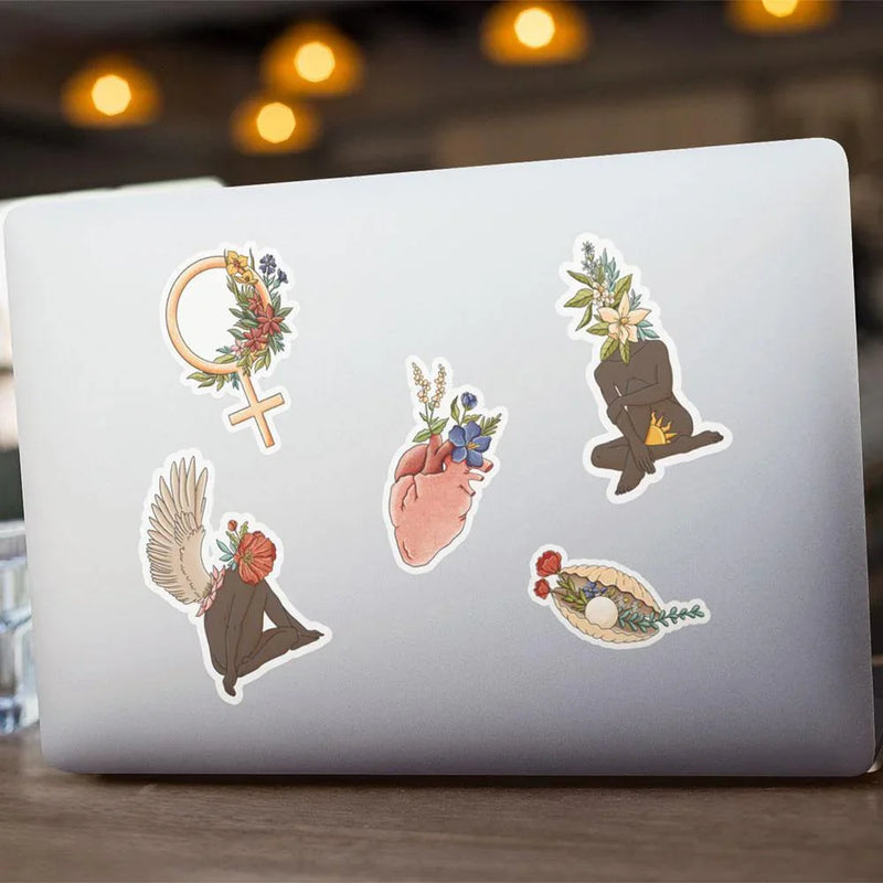 "Planet Femme" stickers, vinyl sticker, sticker sheets, large stickers, removable stickers,printed in usa,