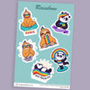 "Rainbow" stickers, vinyl sticker, sticker sheets, large stickers, removable stickers,printed in usa,