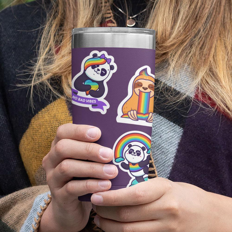 "Rainbow" stickers, vinyl sticker, sticker sheets, large stickers, removable stickers,printed in usa,