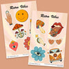"Retro Vibes" stickers, vinyl sticker, sticker sheets, large stickers, removable stickers,printed in usa