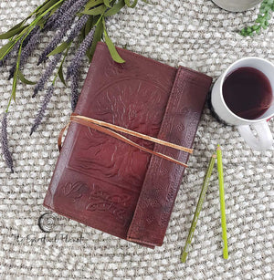 Tree of Life Leather Journal journaling journal ideas journal prompts journal entry writing notebook