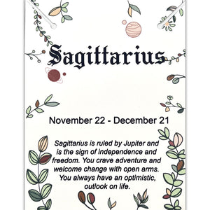 Sagittarius Script Necklace