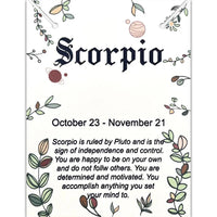 Scorpio Script Necklace
