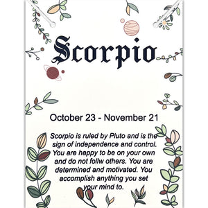 Scorpio Script Necklace