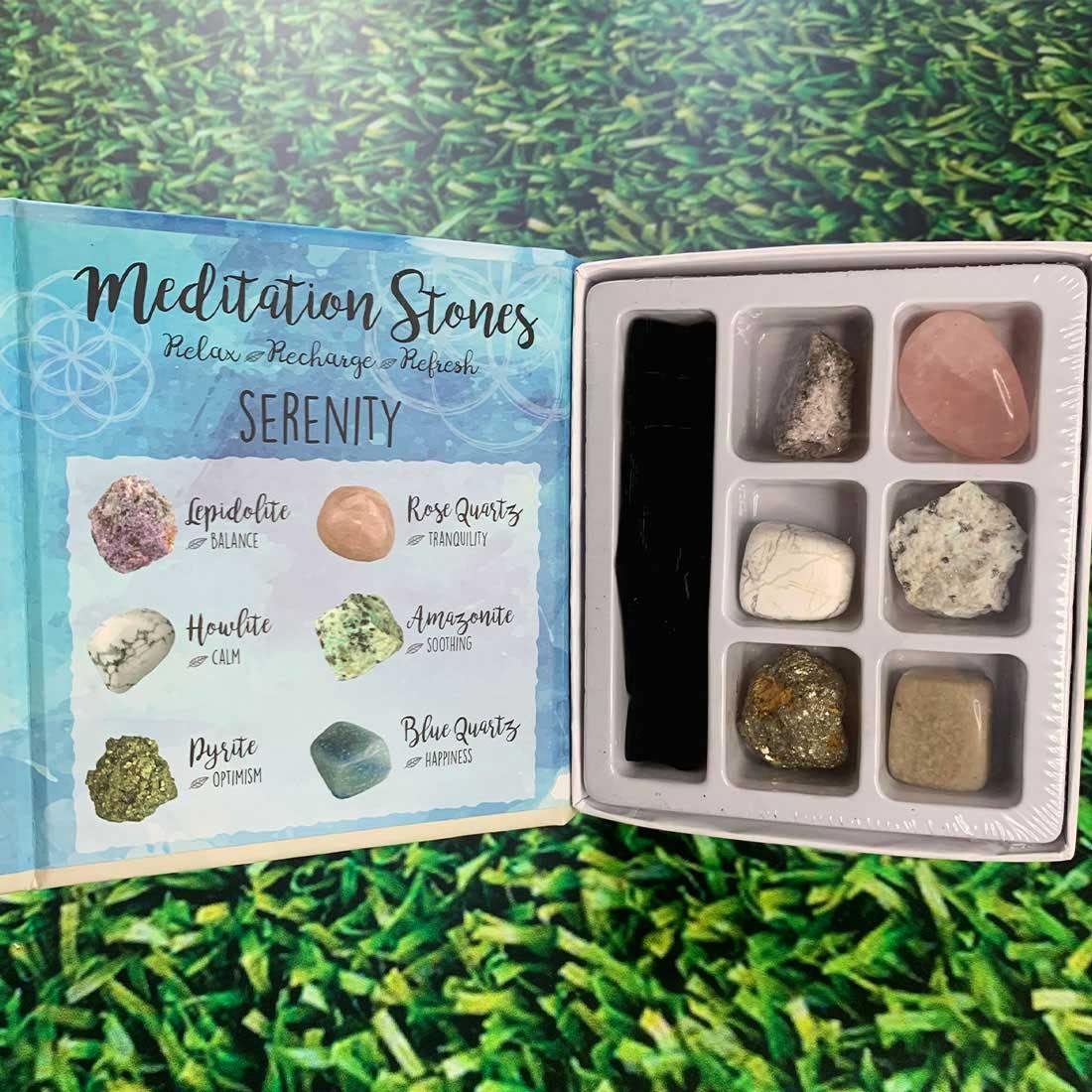 Meditation crystals, crystals for strength, crystals for serenity, crystals for creativity, aventurine, amethyst, quartz, sodalite, fluorite, rhodonite