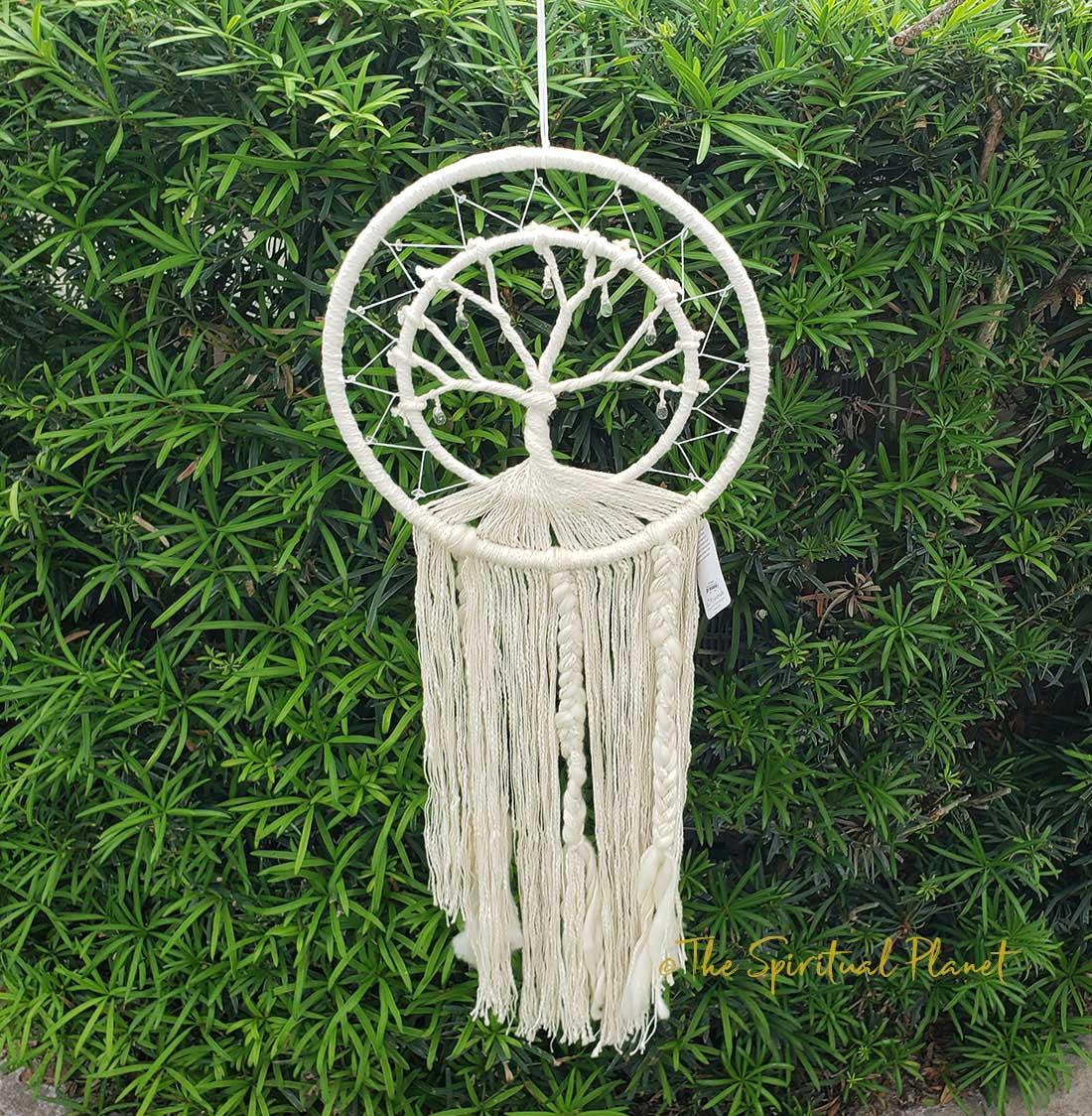 Tree of Life Crystal Dream Catcher Dream Catcher Moon Dream Catcher Designs Macrame Large Dream Catcher Dreamcatcher