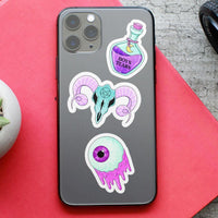 "Violet Witch" stickers, vinyl sticker, sticker sheets, large stickers, removable stickers,printed in usa