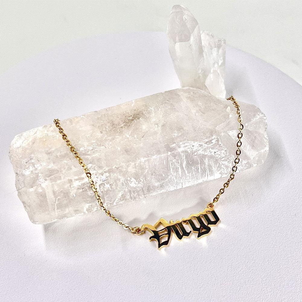Virgo  Necklace, Virgo Script Necklace, Virgo Zodiac Sign Necklace, Zodiac Gift, Virgo Name Necklace, Virgo Old English Necklace, Virgo Gifts