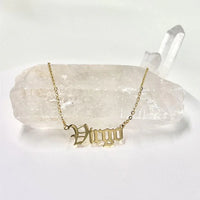 Virgo  Necklace, Virgo Script Necklace, Virgo Zodiac Sign Necklace, Zodiac Gift, Virgo Name Necklace, Virgo Old English Necklace, Virgo Gifts