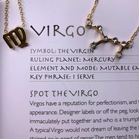 Zodiac Necklace, Astrology Necklace,Zodiac Constellation, Celestial Jewelry, Zodiac Charm Necklace