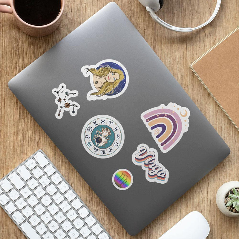 "Virgo" stickers, vinyl sticker, sticker sheets, large stickers, removable stickers, printed in usa